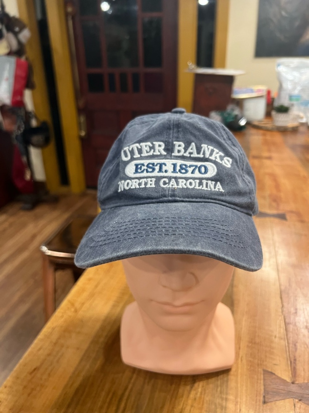 Outer Banks North Carolina Navy Baseball Cap - Classic Embroidered Hat